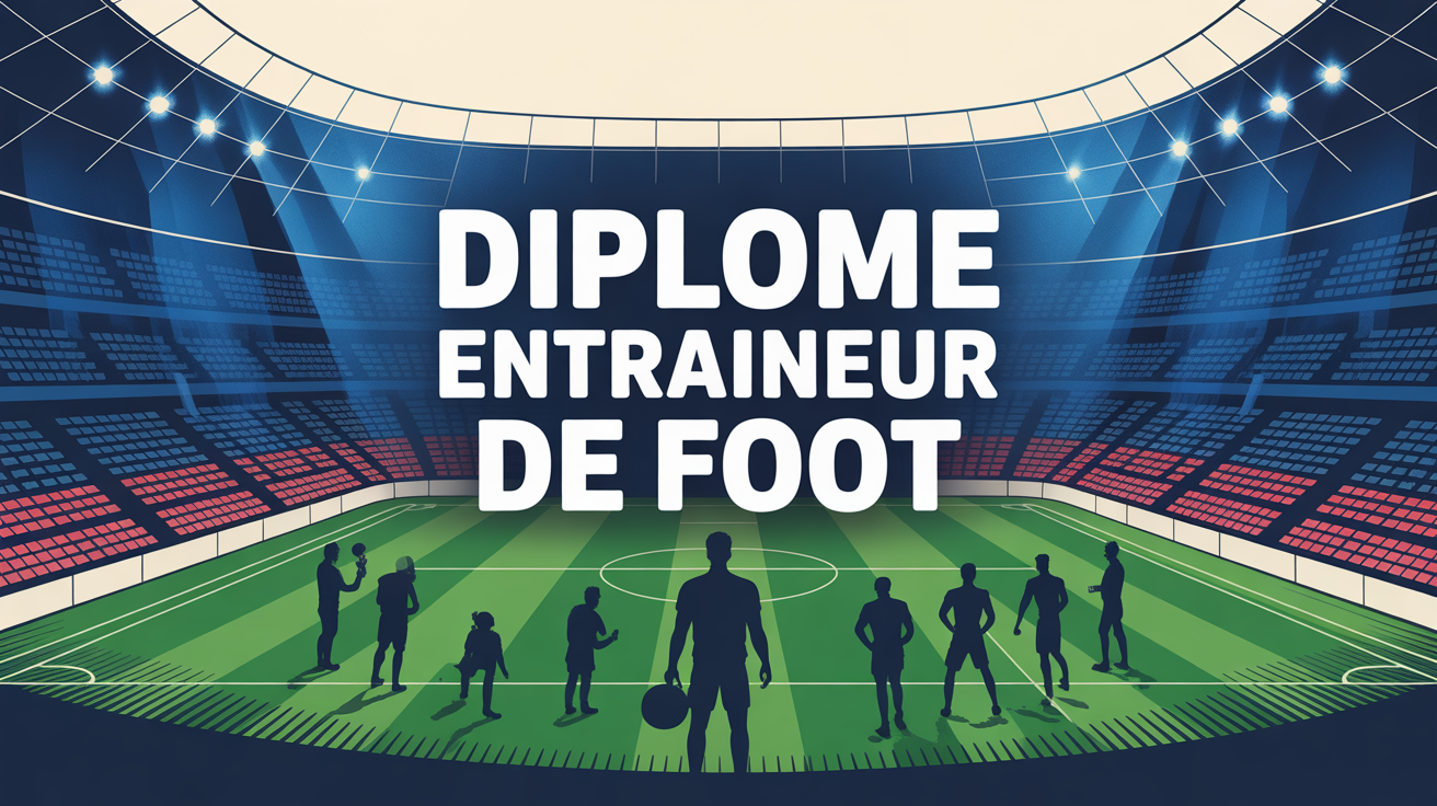 entraineur de foot formation sur stade illustration