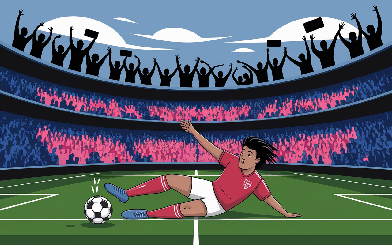 Football fun supporters rire tribune
