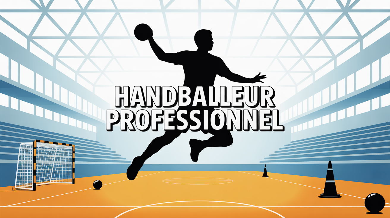 silhouette handballeur pro saut terrain
