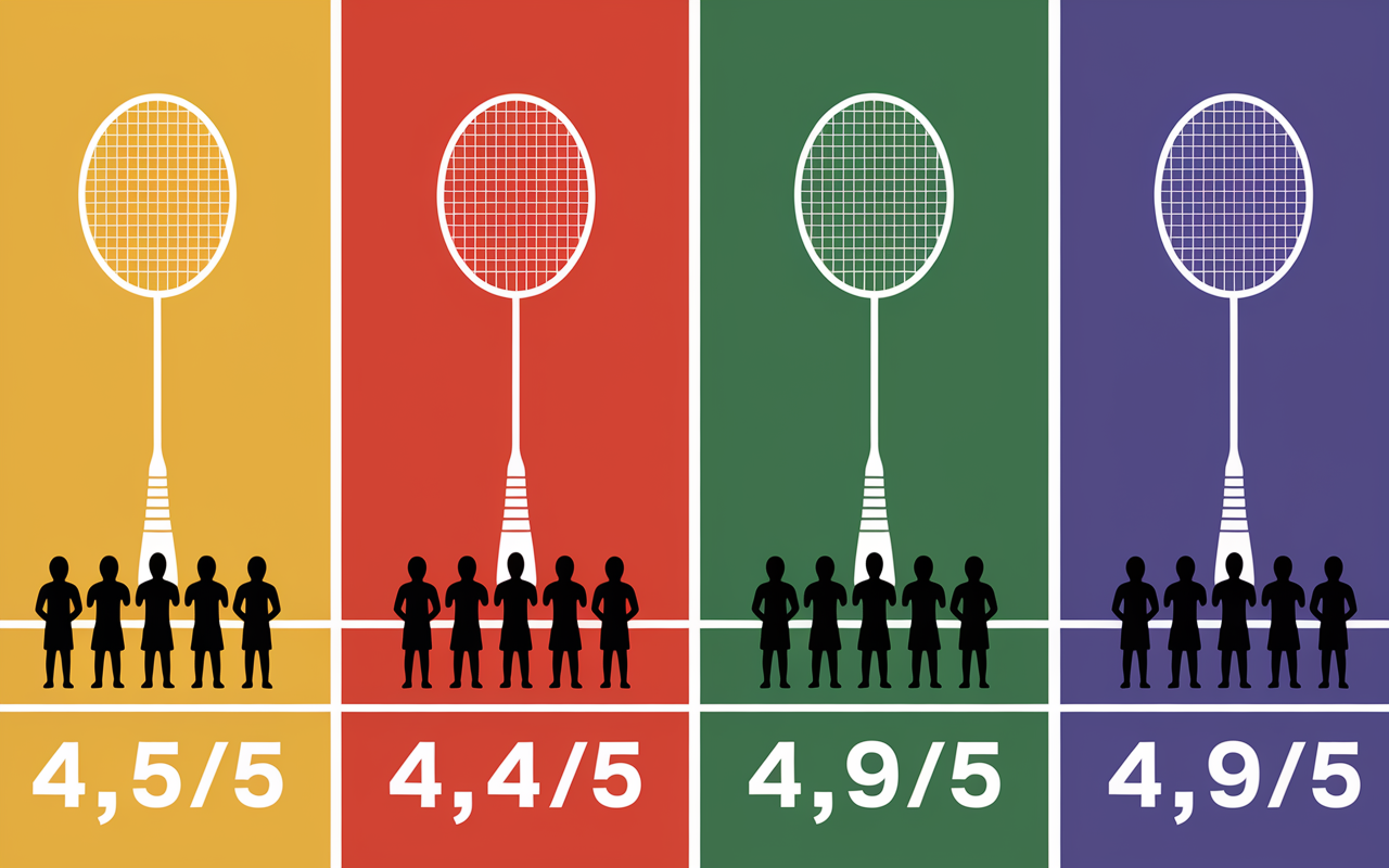 top 5 meilleure raquette badminton comparatif
