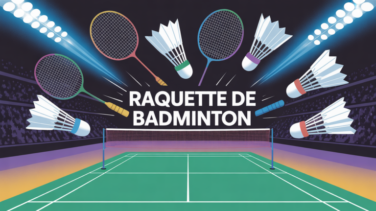 illustration terrain meilleure raquette badminton