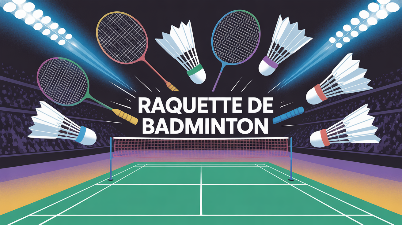 illustration terrain meilleure raquette badminton