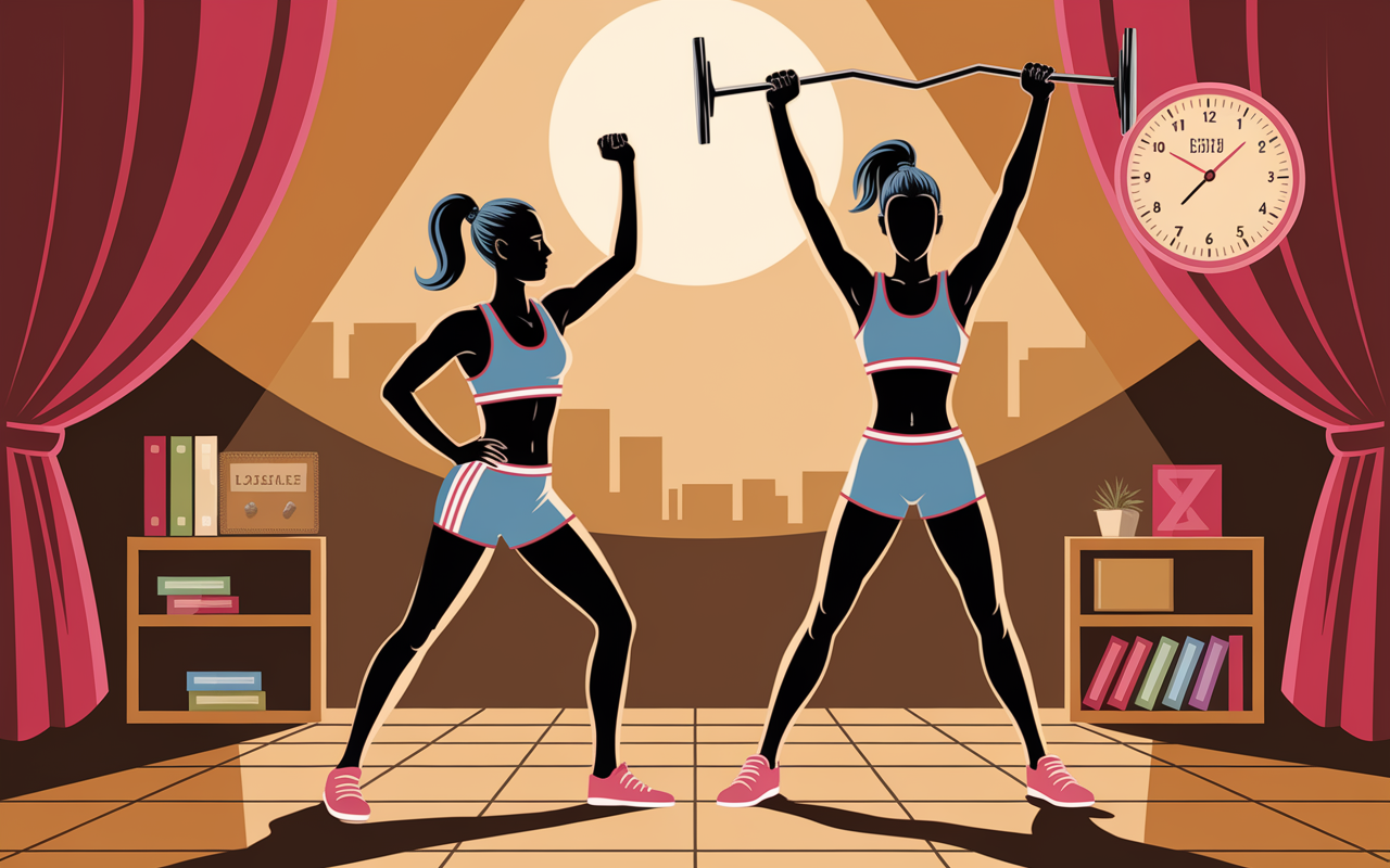 Silhouettes motivation musculation séance rapide