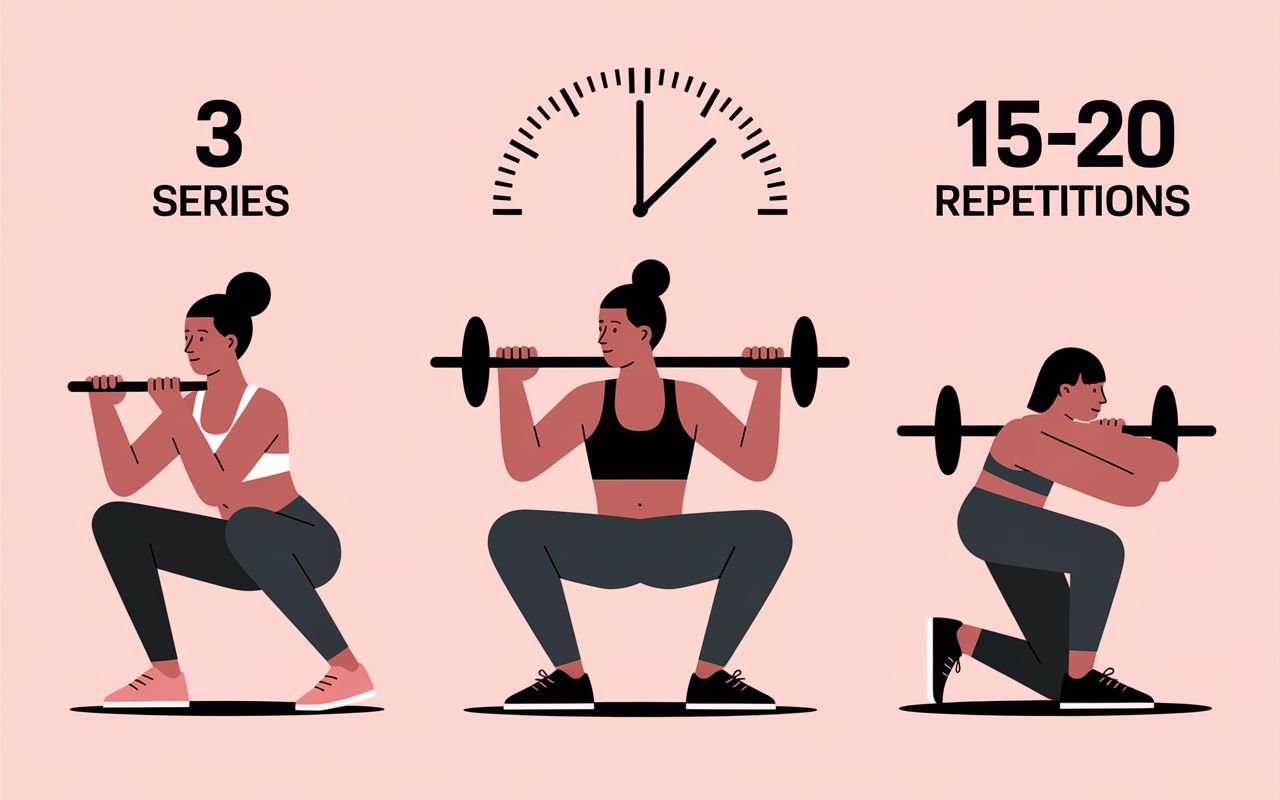 Muscler fesses et cuisses exercices squat fente hip thrust