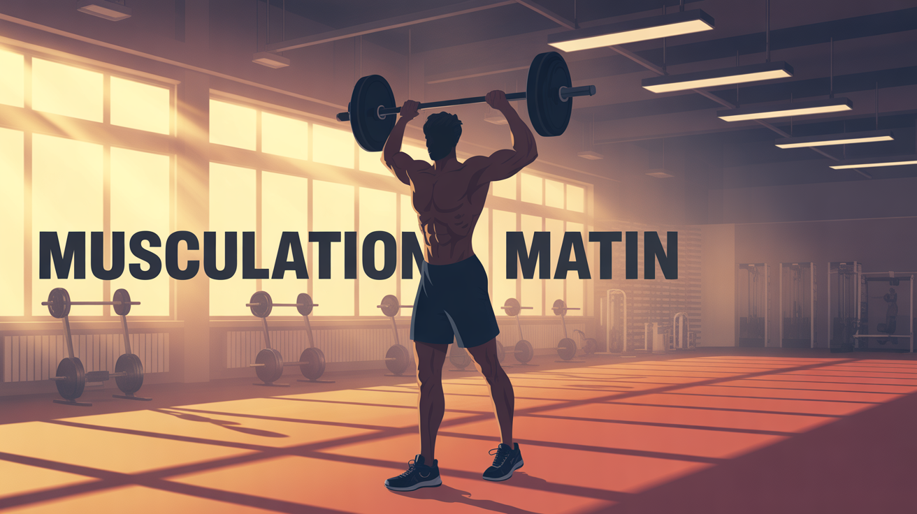 musculation le matin silhouette salle de sport