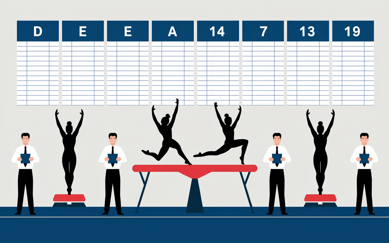 note gymnastique sur combien tableau score