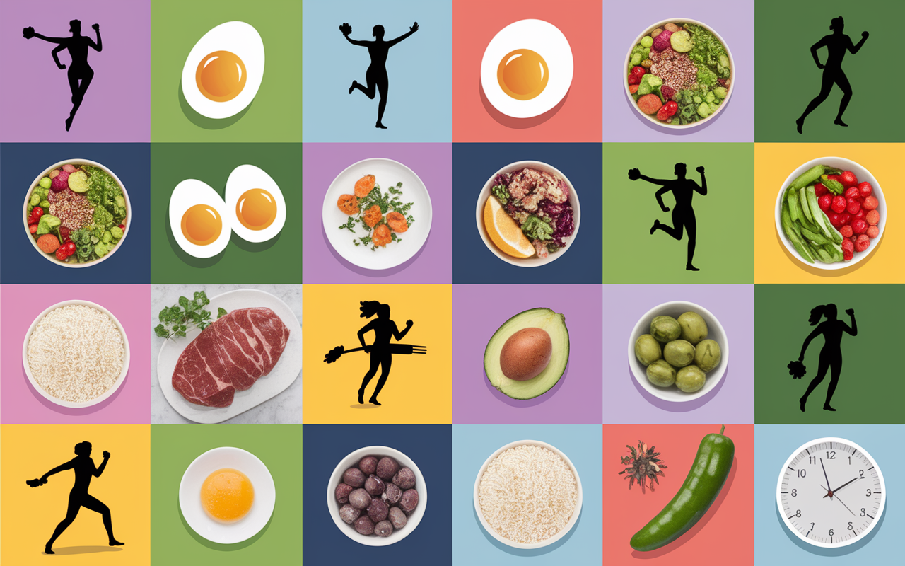 Nutrition pour la musculation menus graphiques