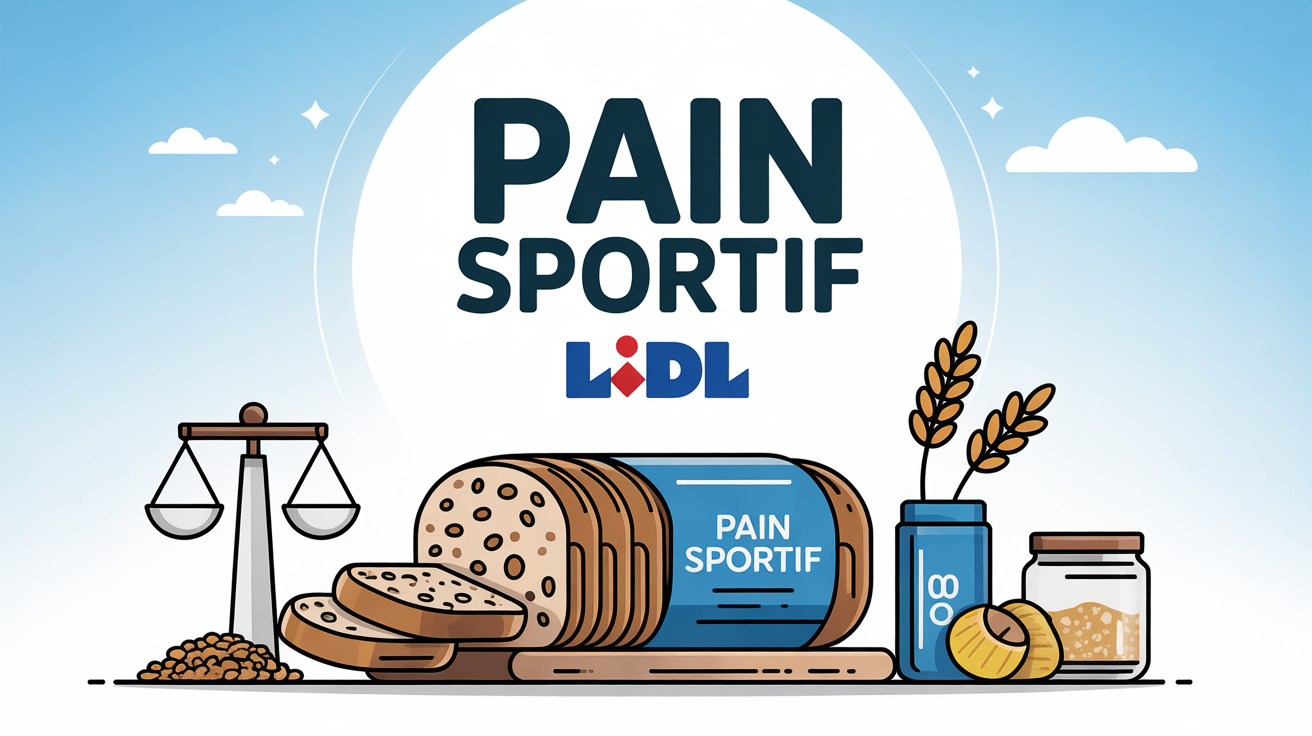 pain sportif lidl fait-il grossir illustration stylisée sur planche