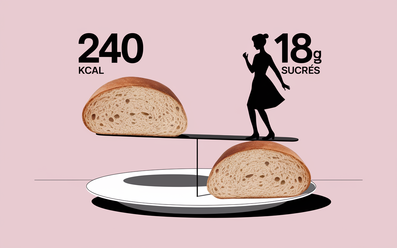 pain sportif lidl fait-il grossir deux tranches calories balance