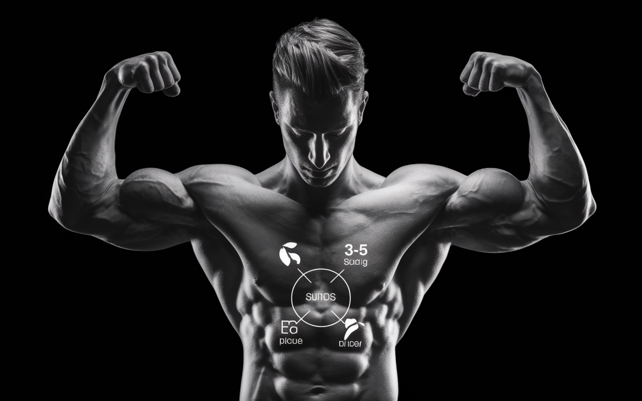 Image prise de masse creatine avec haltères