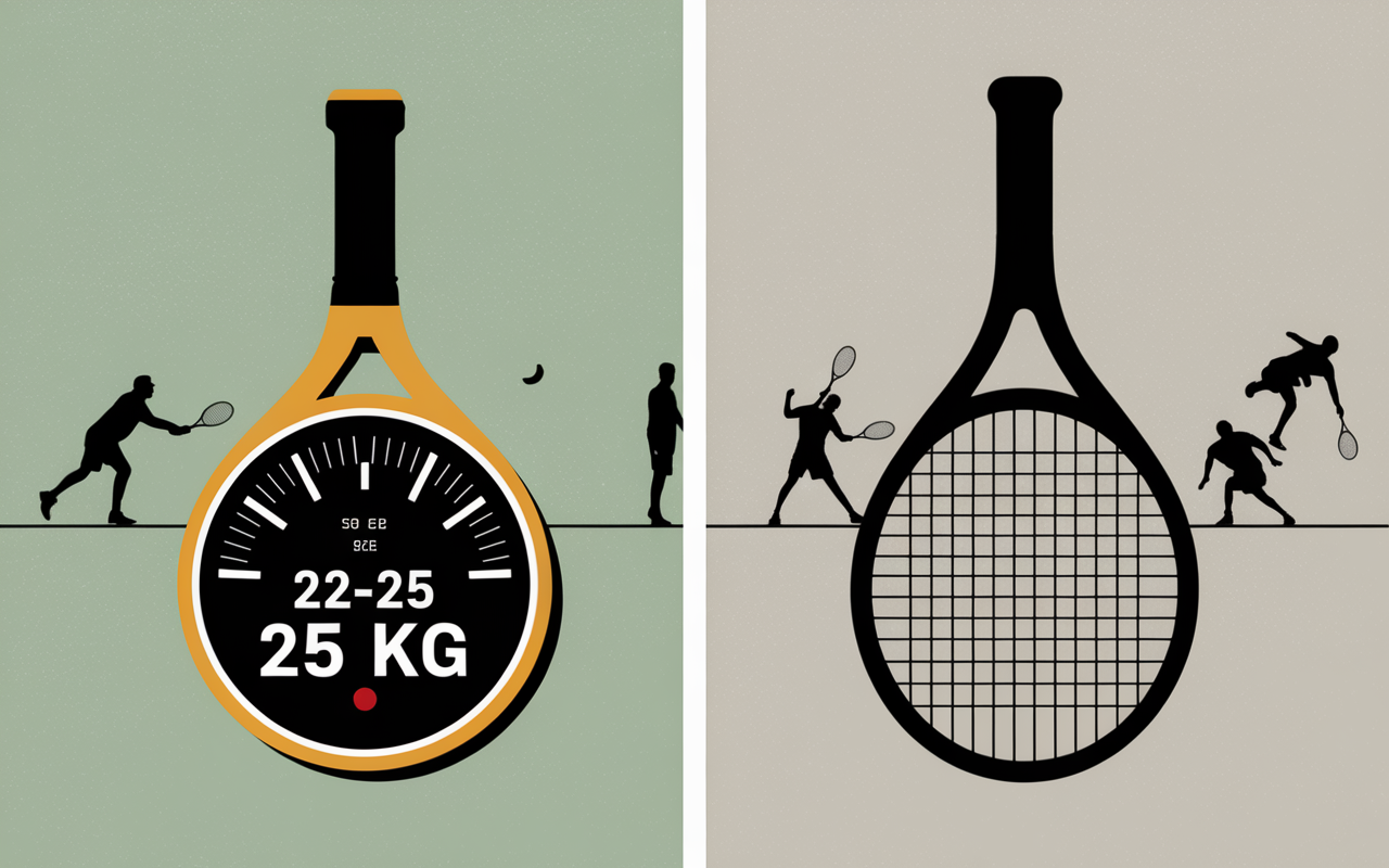 deux raquettes tennis tension comparaison