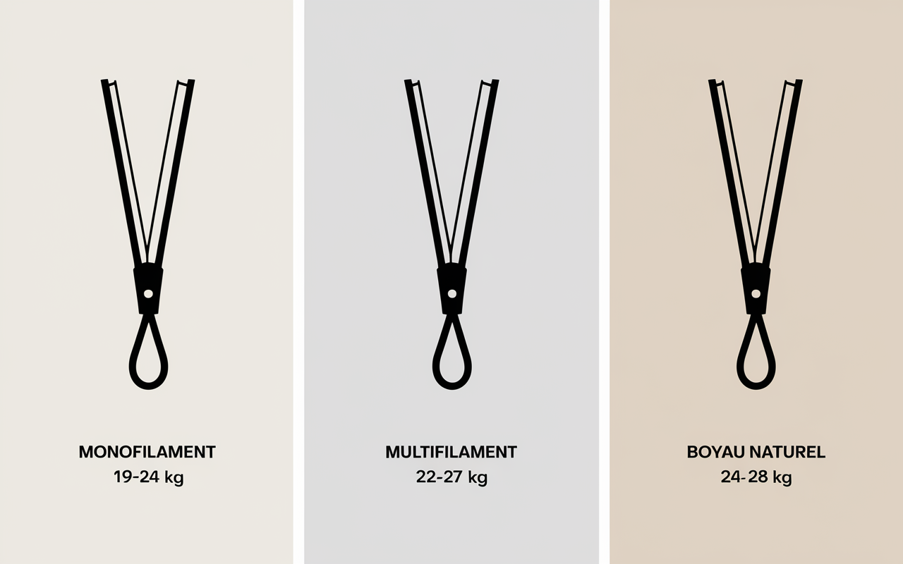comparatif cordages raquette tennis tension