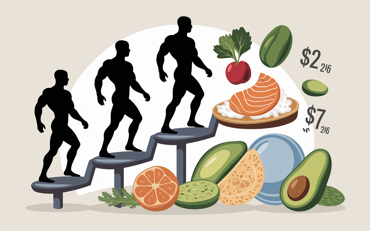 evolution musculature regime de prise de masse aliments