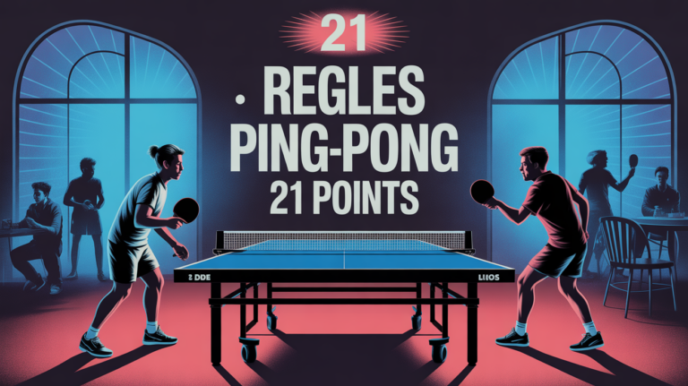 règle ping-pong 21 points illustration moderne table de club