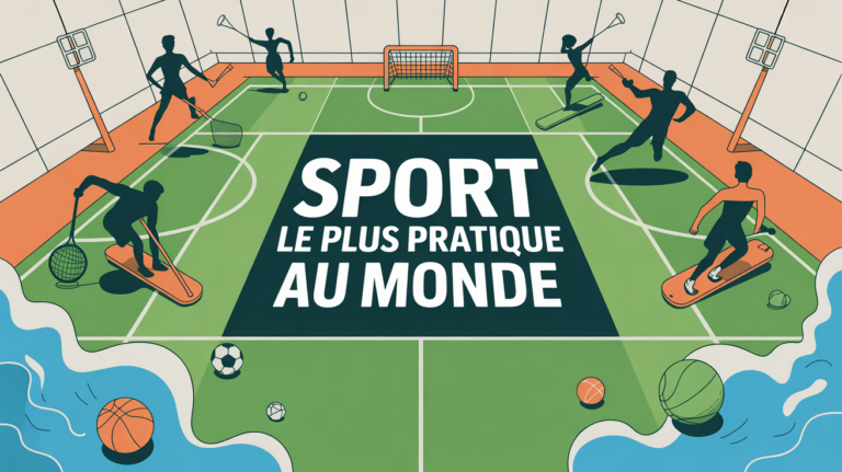Illustration colorée du sport le plus pratique au monde sur terrain multisports