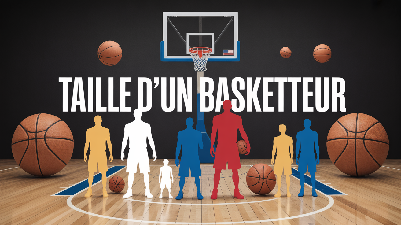 silhouettes basketteur tailles parquet basket