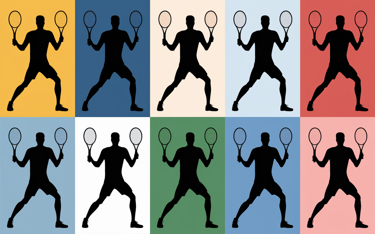 top 10 tennisman connu silhouettes