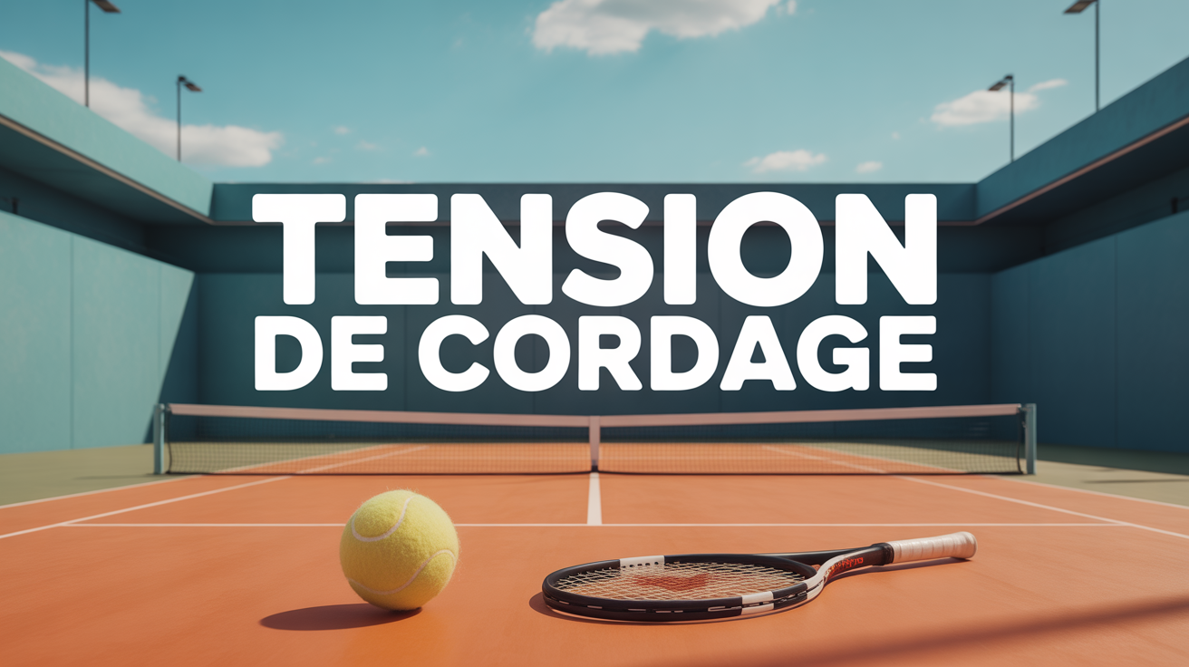court tennis stylisé tension cordage nadal