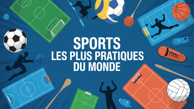 Vue stylisée du top 20 des sports les plus pratiques au monde