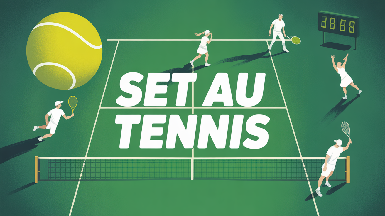 Un set au tennis vu du dessus score digital