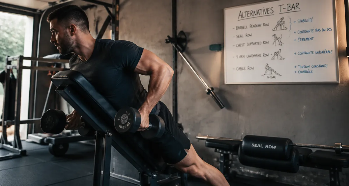 5 alternatives for t bar row : muscler le dos sans machine spécifique
