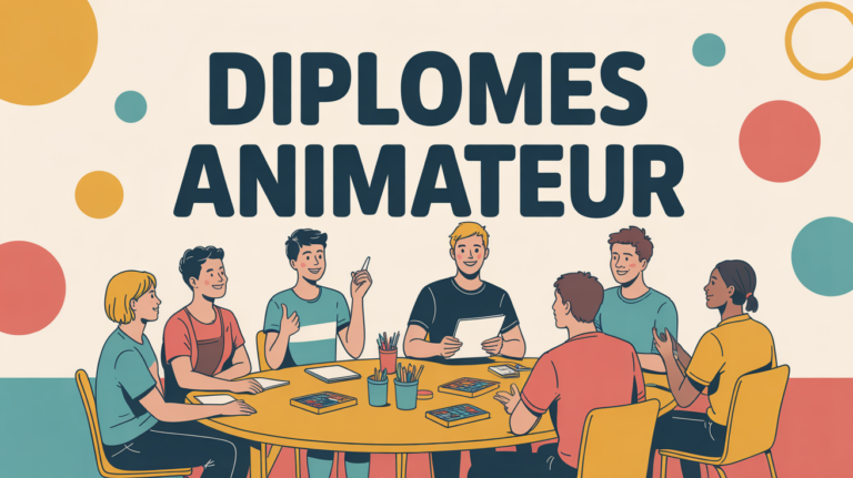 illustration animateur diplome jeunes centre loisirs
