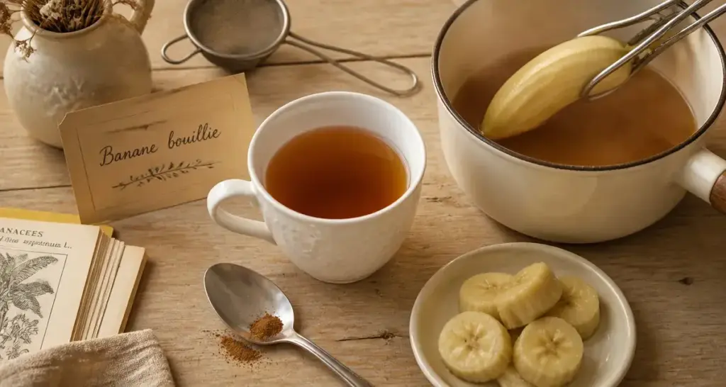 Banane bouillie et banane bouillie bienfaits santé en infusion