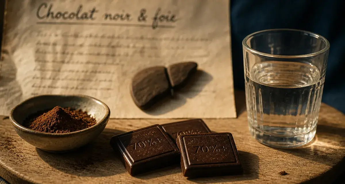 Bienfaits du chocolat noir sur le foie : 3 carrés quotidiens