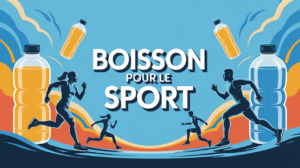 Illustration dynamique boisson pour le sport silhouettes sportives