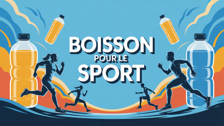 Illustration dynamique boisson pour le sport silhouettes sportives