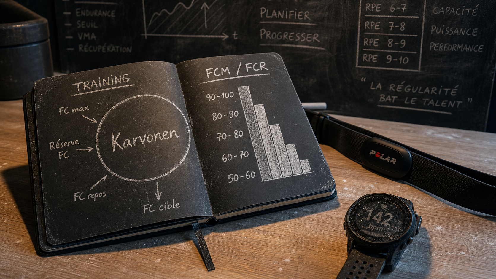 Calculer la frequence cardiaque : plages FCM/FCR et Karvonen