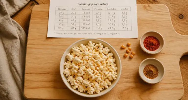 Calories 100g pop corn nature, bol de pop-corn nature