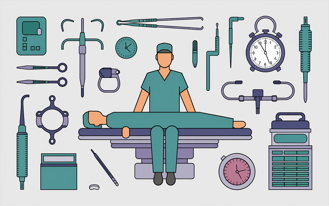 chirurgie hernie sur la ligne blanche dessin simplifié
