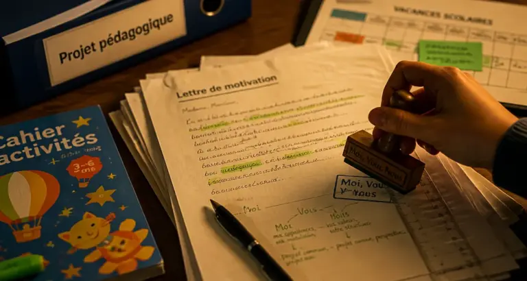 Lettre de motivation animateur sans BAFA ni expérience sur bureau