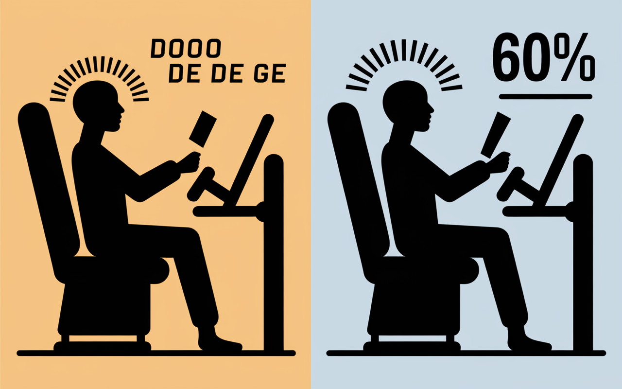 Silhouettes assises causes mal de dos et voiture