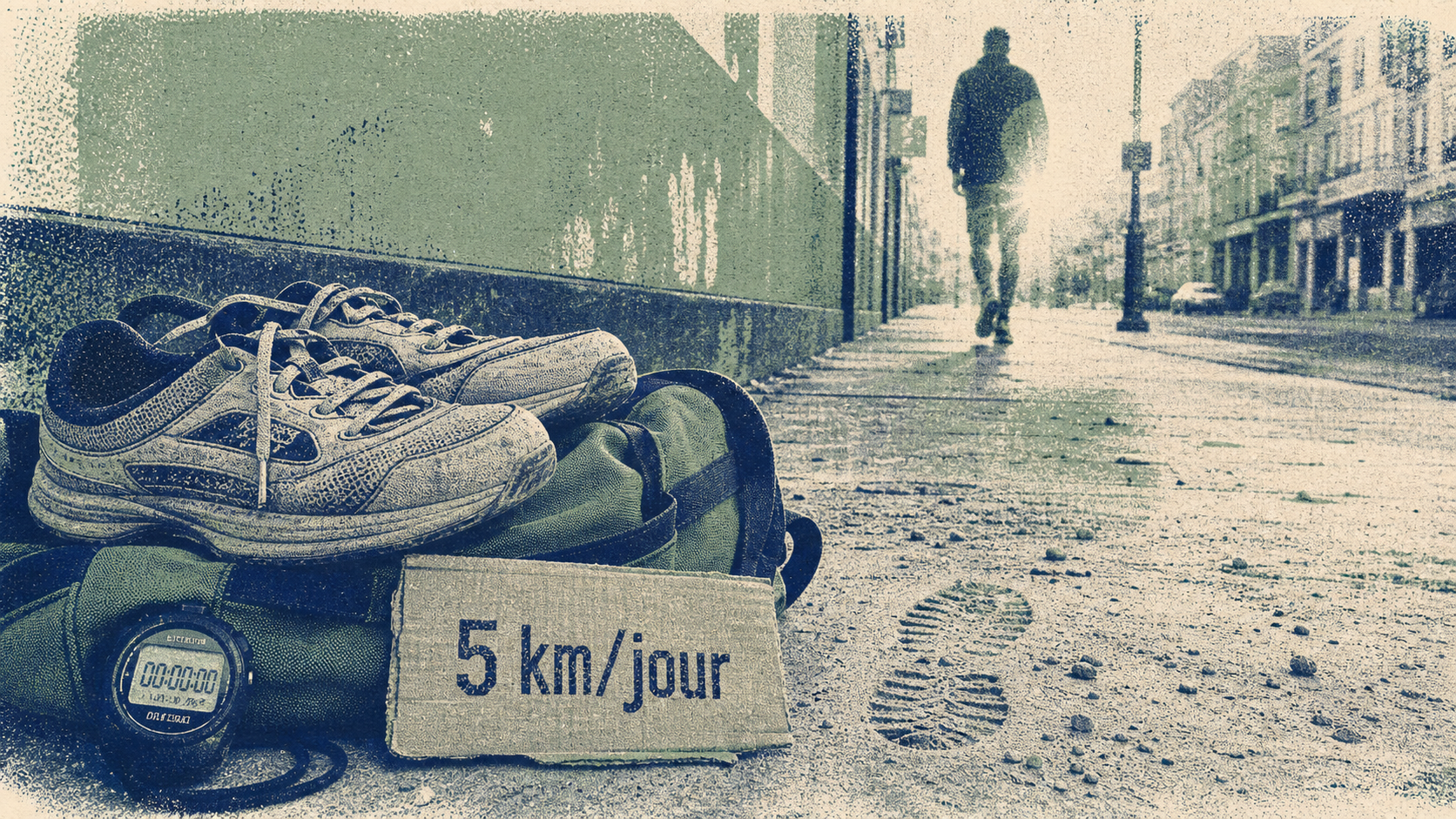 Marcher 5 km par jour : chaussures, chronomètre et 5 km/jour