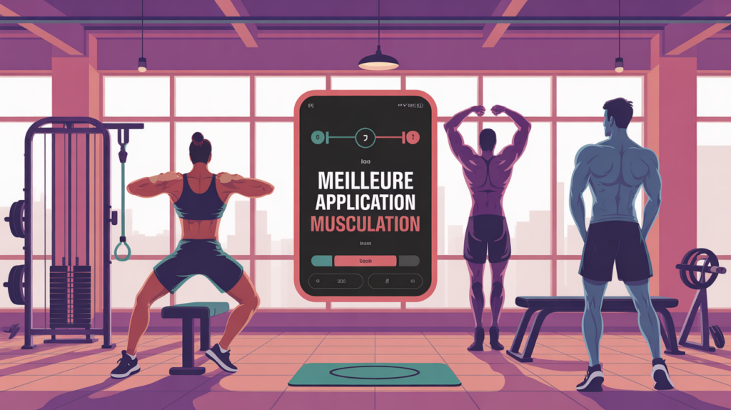 meilleur application musculation salle illustration moderne