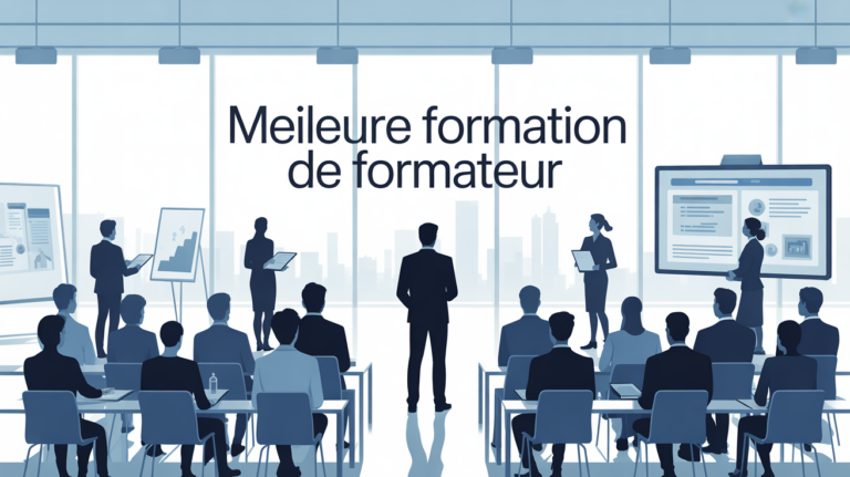 meilleur formateur en salle de formation moderne silhouettes interactif