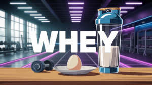 illustration shaker whey et haltères salle de sport