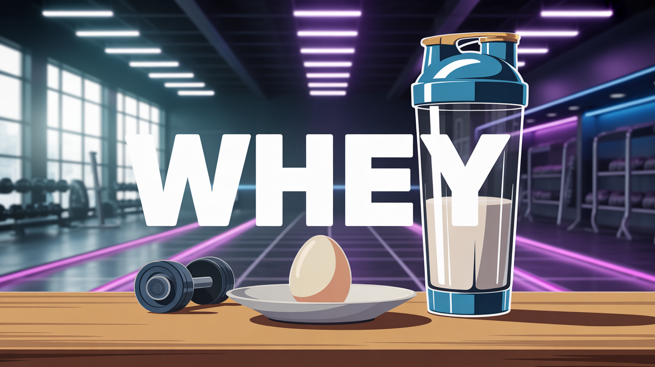illustration shaker whey et haltères salle de sport