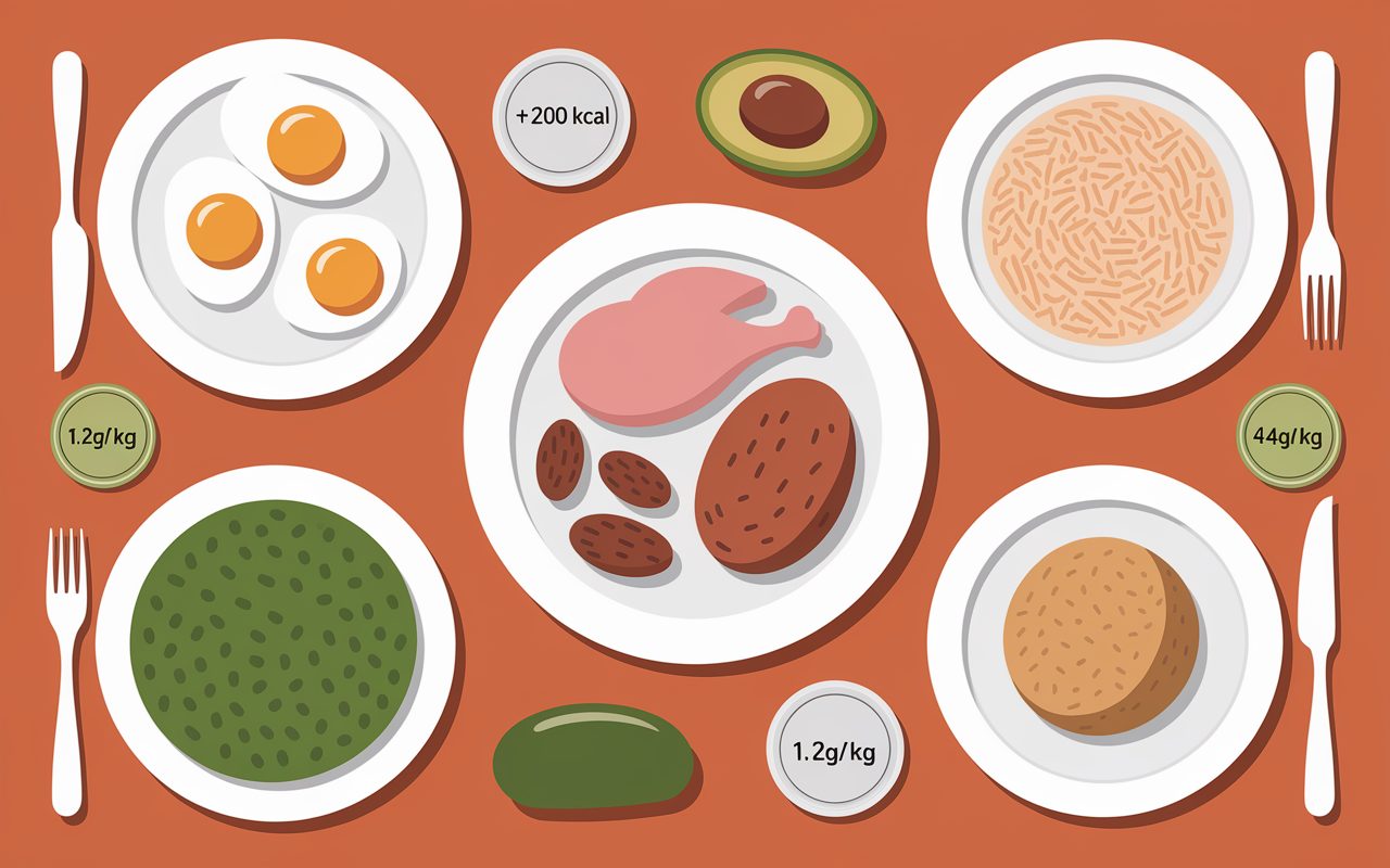 table ronde aliments prise de masse musculaire