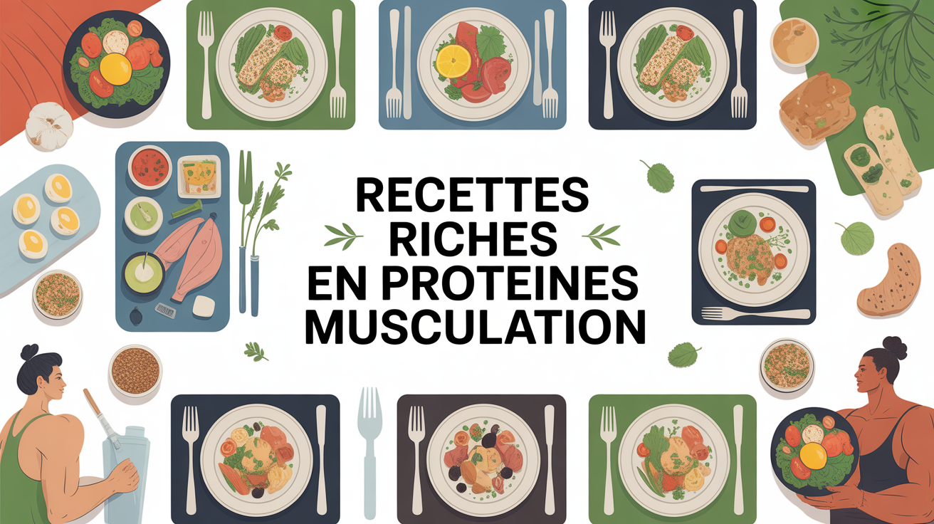 table de recettes riches en proteine musculation avec sportifs