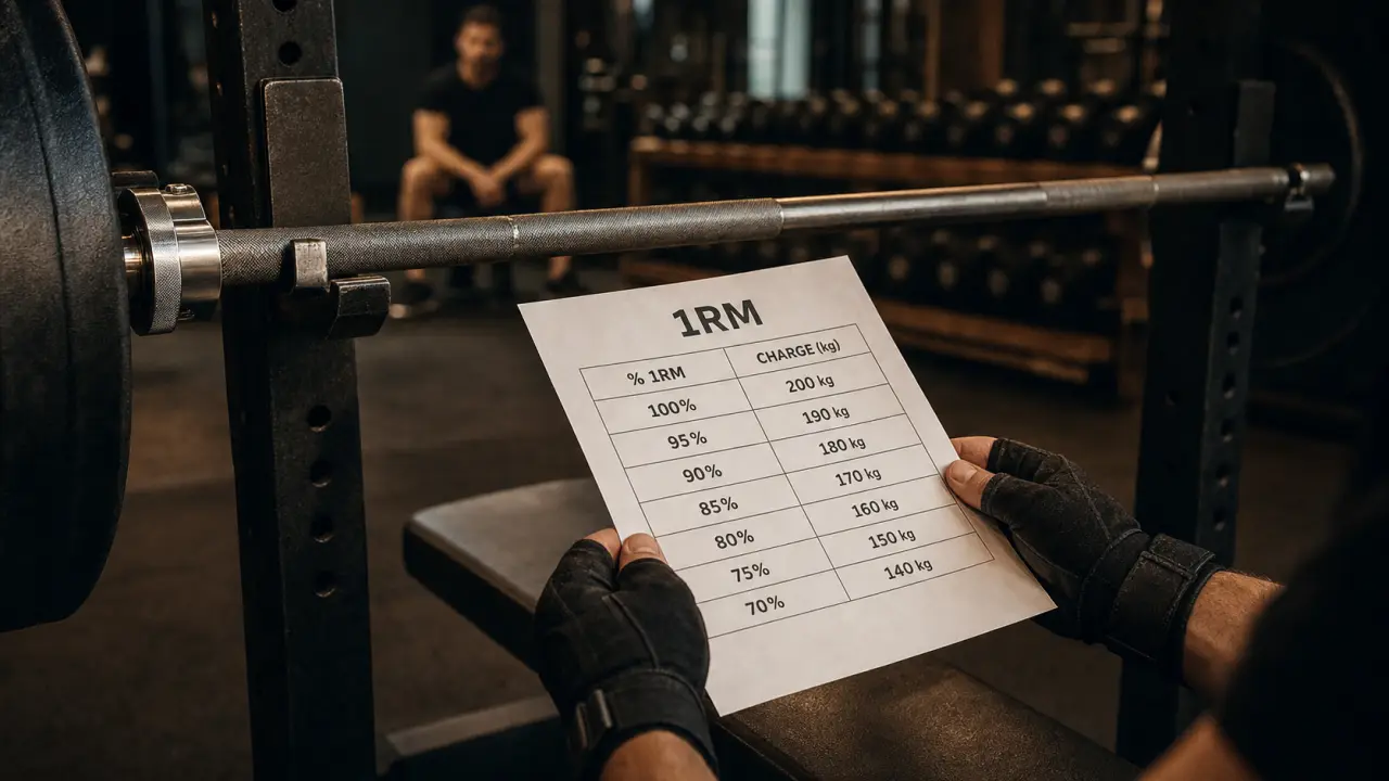 1 repetition maximum estimée sur banc de musculation