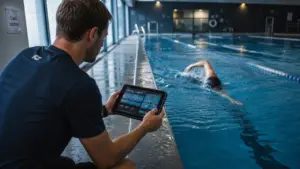 Coach sportif de natation en piscine pour améliorer la technique de nage et l’efficacité