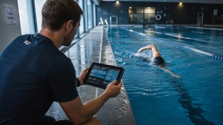 Coach sportif de natation en piscine pour améliorer la technique de nage et l’efficacité