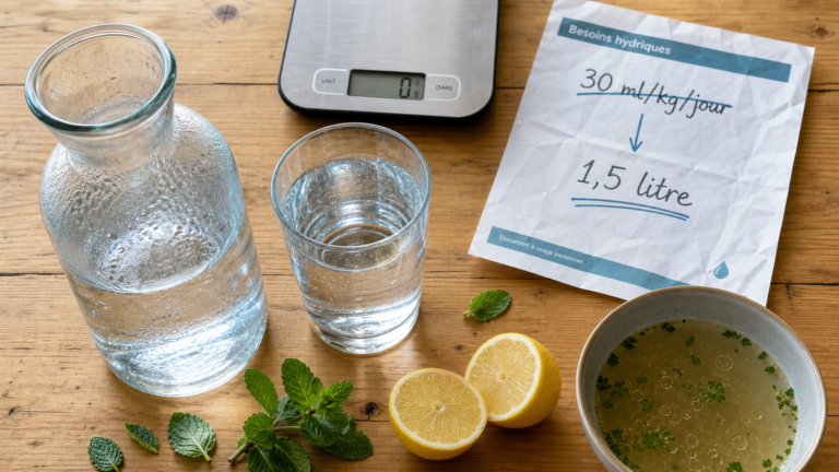Combien d’eau boire par jour : 1,5 litre et 30 ml/kg