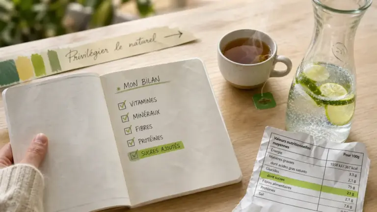 Comment réduire le sucre : sucres cachés et boissons sucrées, carnet et étiquette nutritionnelle