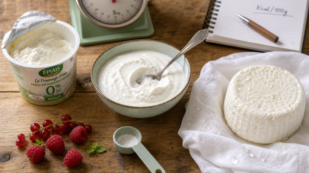 Fromage le moins calorique : fromage blanc 0%, quark et cottage cheese