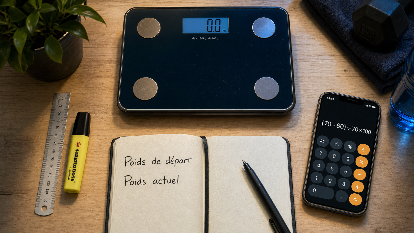 Perte de poids calcul : -14,29 % formule et limites