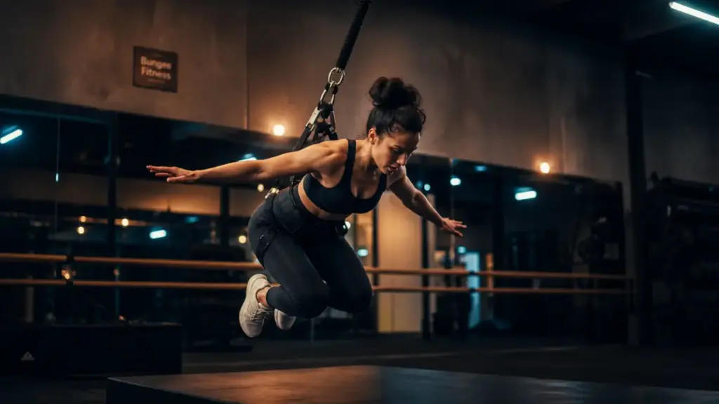 Bungee fitness en suspension sans impact sur les articulations
